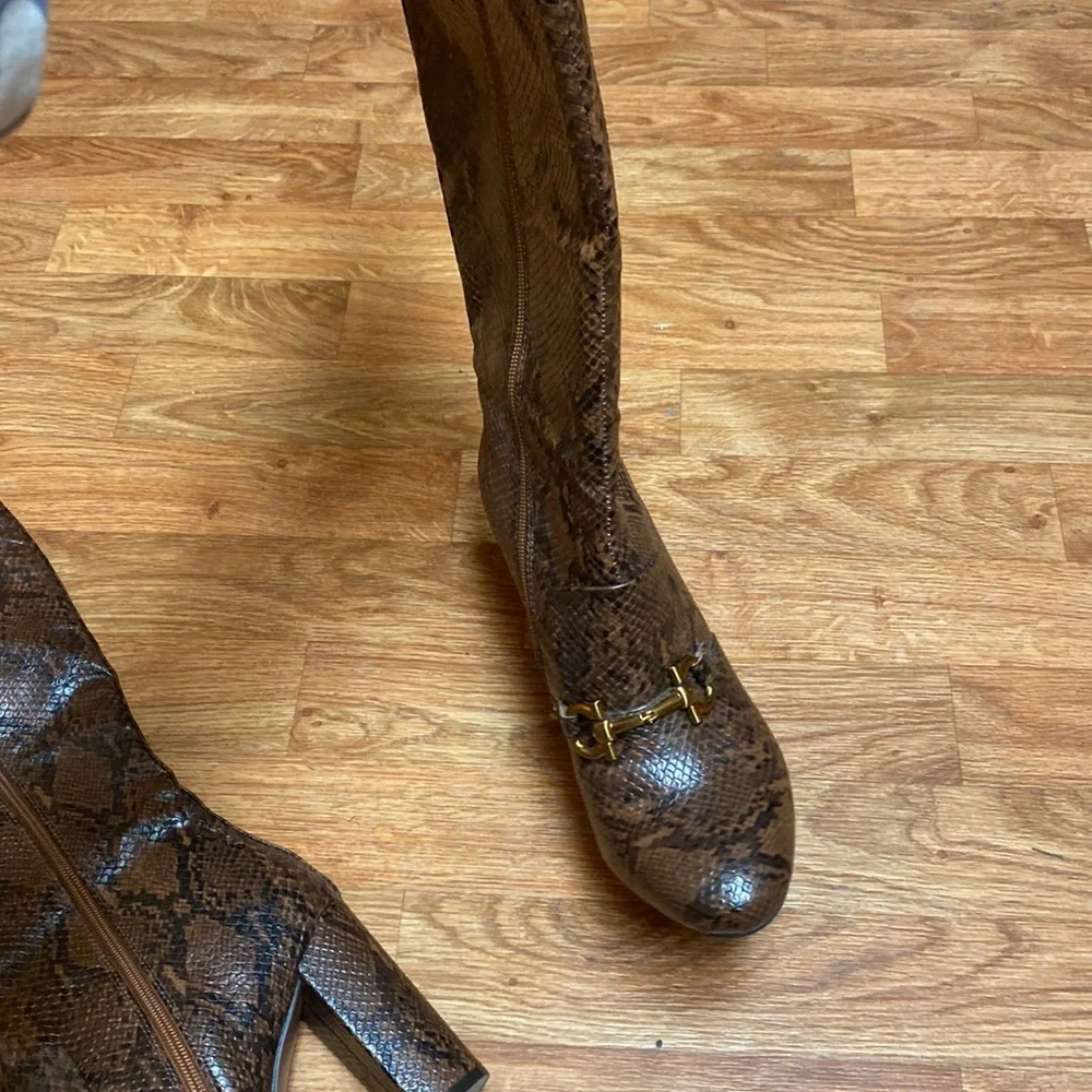 Kensie tall animal print boots zara style - Picture 3 of 9